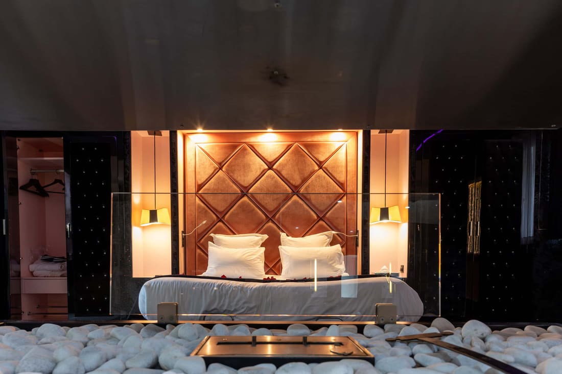 Suite romantique du Clos des Vignes, préparée pour un week-end à deux