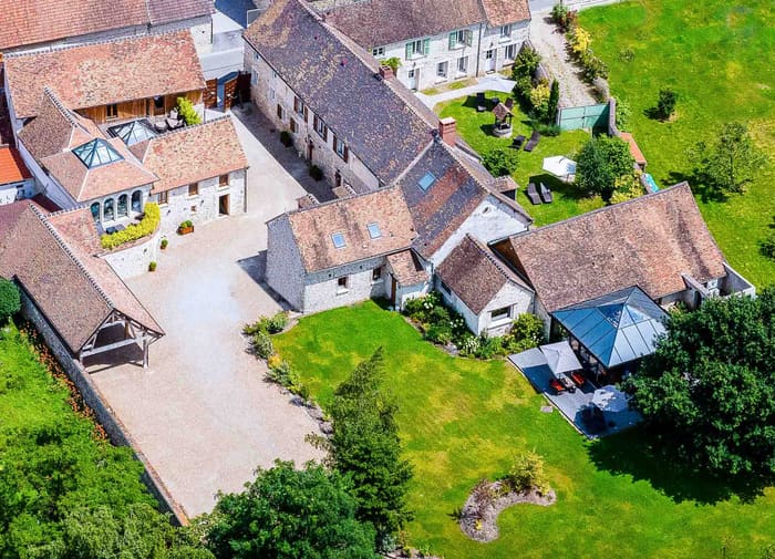Vue aérienne du domaine du Clos des Vignes