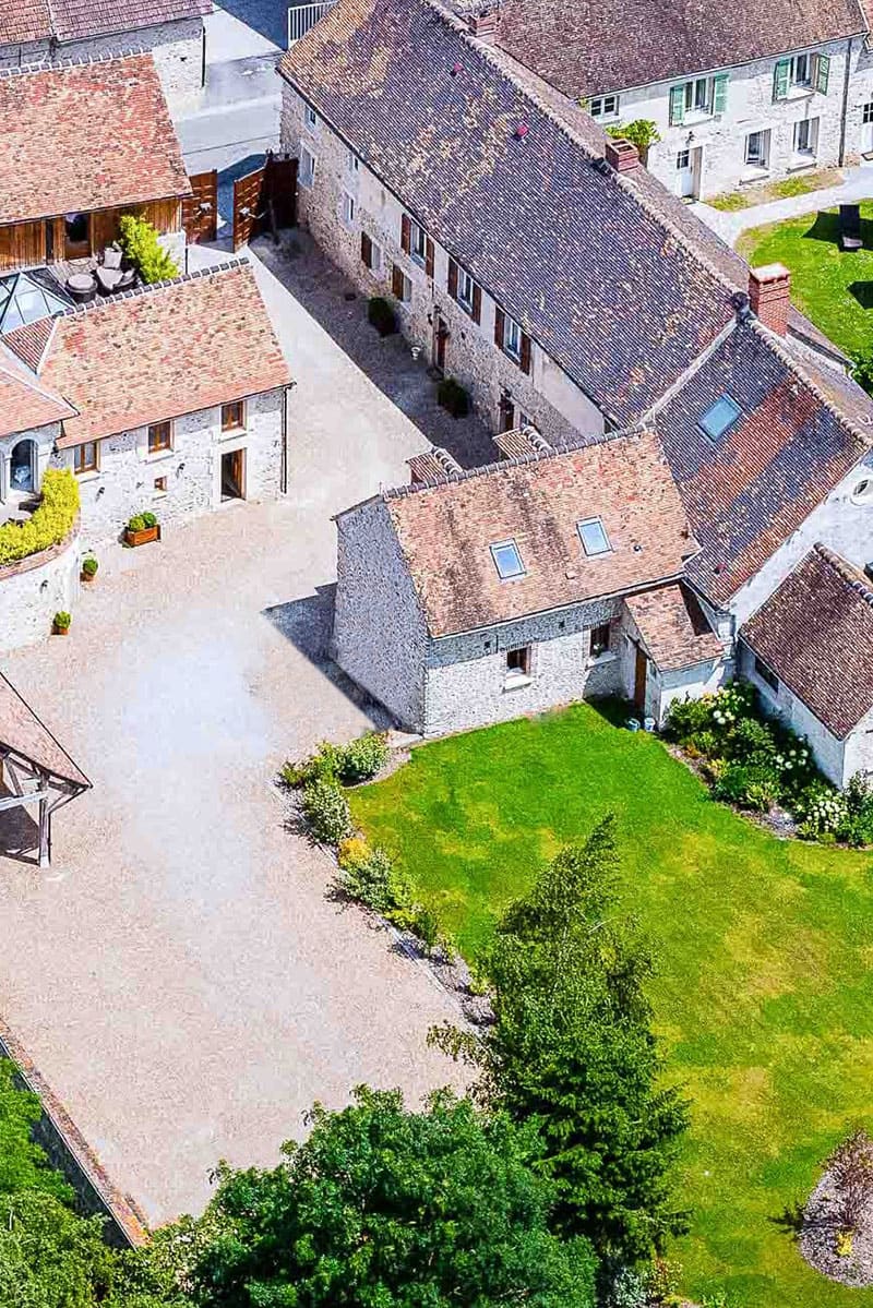Vue aérienne du domaine Le Clos des Vignes